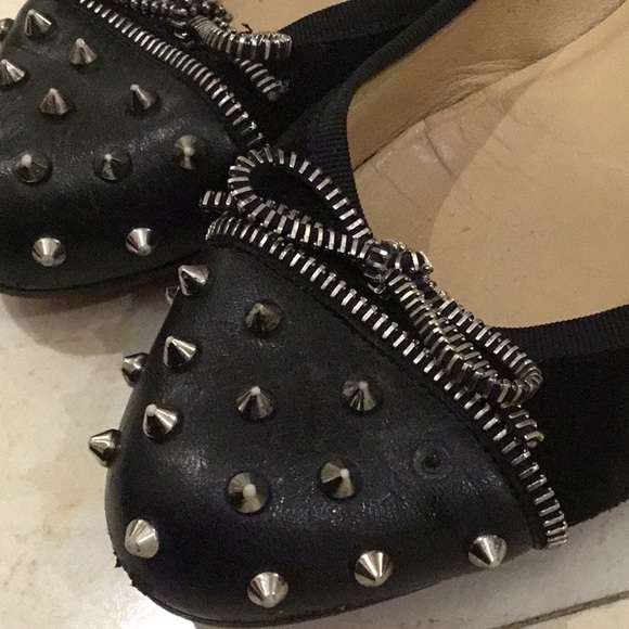 😷Christian LouBoutin Paris studded and zippered flats - Picture 4 of 10
